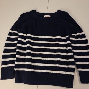 Cat & Jack - Navy with White Stripes Crew Neck Sweater - 3T